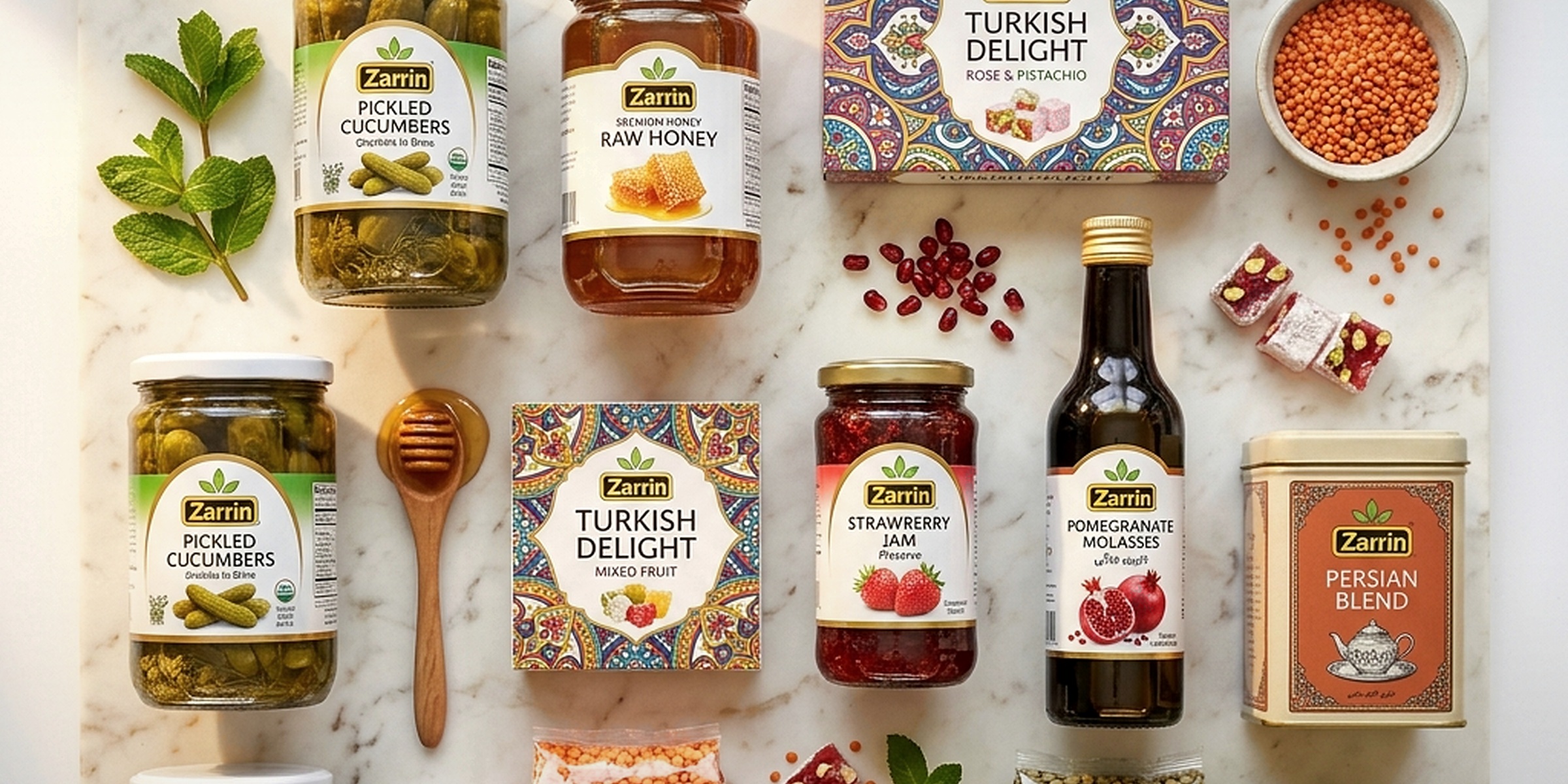 Wholesale Persian pickles, tomato paste and pomegranate molasses